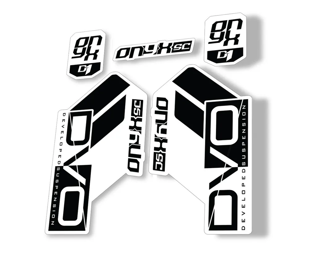 DVO Onyx SC D1 2019 Fork Suspension Sticker Factory Decal Adhesive Black