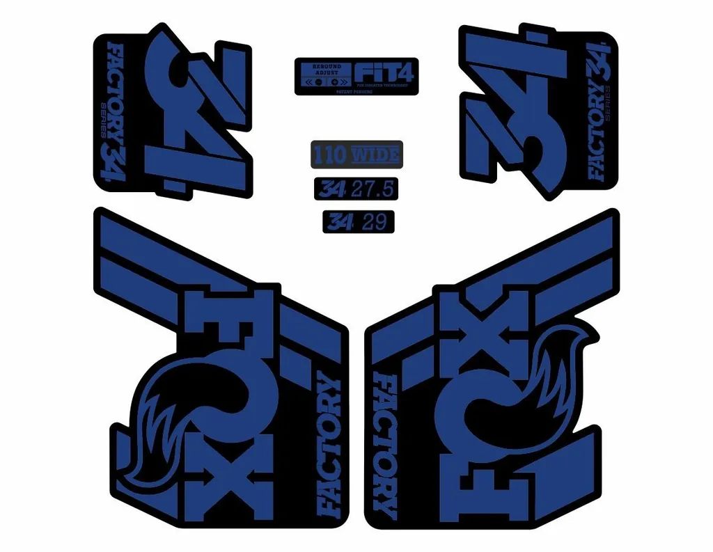 FOX 34 Float 2018-19 Forks Suspension Factory Decals Stickers Adhesive Dark Blue