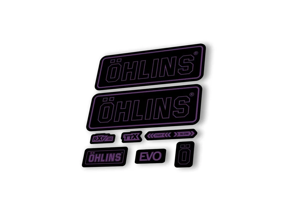 Ohlins RXF36 EVO 2018 Rear Shock Decal Mountain Bike Cycling Sticker Purple