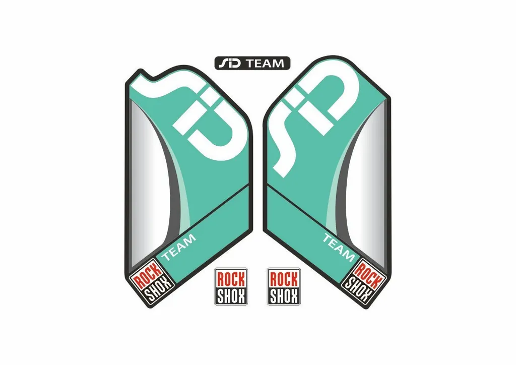 Rock Shox SID Team Mountain Bike Cycling Factory Decal Kit Sticker Turquoise