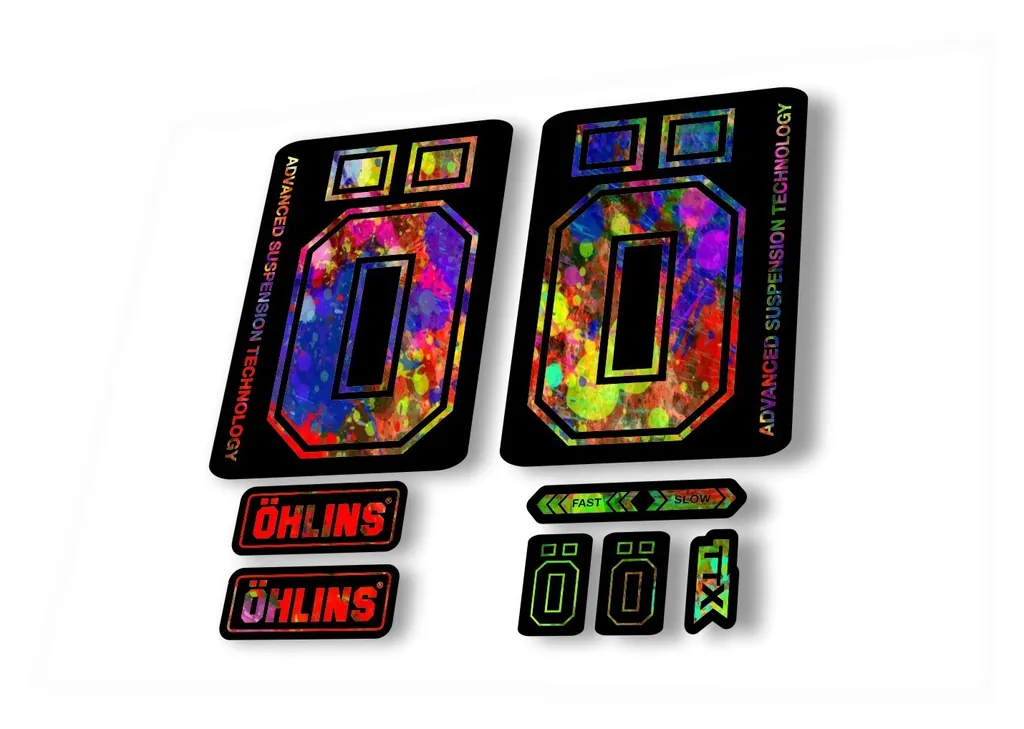 Ohlins DH38 2019 Fork Decal Mountain Bike Cycling Sticker Adhesive Oil Slick