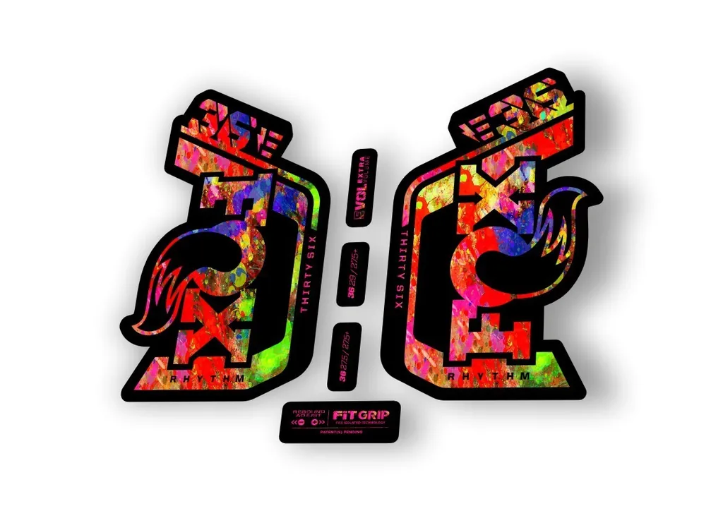 Fox 36 Rhythm E Bike 2024Fork Suspension Factory Decal Sticker Adhesiv Oil Slick