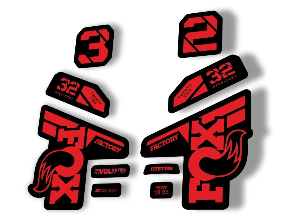 Fox 32 Factory 2021 Fork Suspension Decal Sticker Adhesive Red