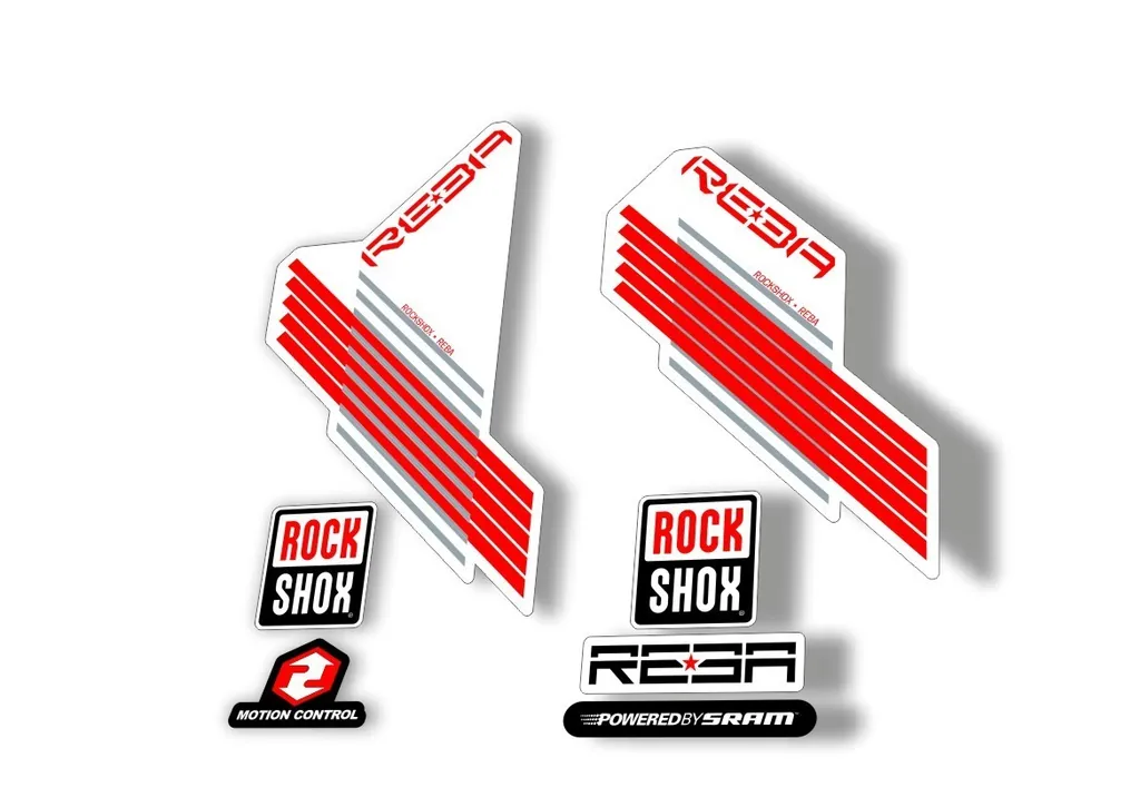 Rock Shox Reba 2009 Fork Decal Mountain Bike Cycling Sticker Adhesive White