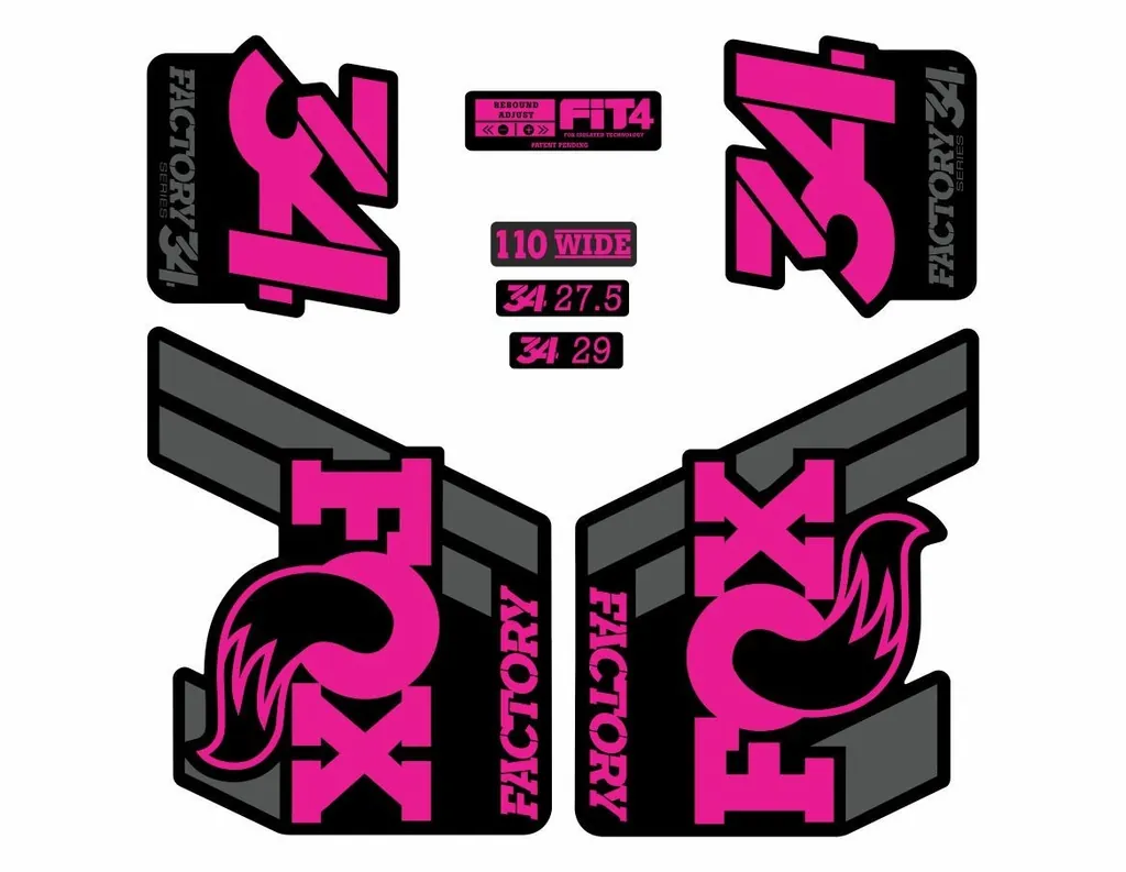 FOX 34 Float 2018-19 Forks Suspension Factory Decal Sticker Adhesive Pink Gray