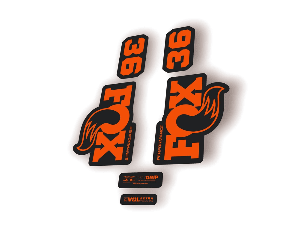 FOX 36 Performance 2026 Fork Factory Suspension Decal Sticker Adhesive Orange
