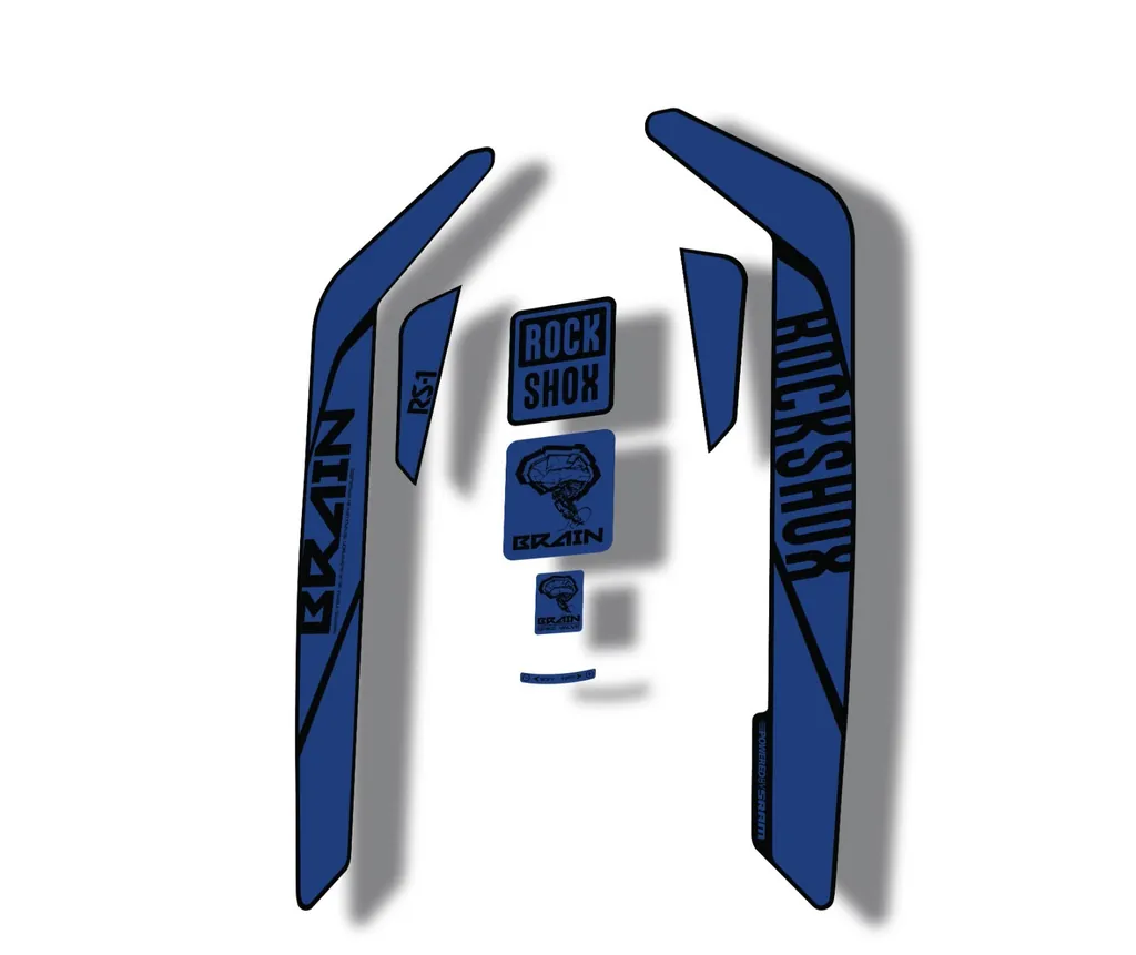 Rock Shox RS-1 Brain 2016-17 Mountain Bike Cycling Decal Sticker Adhesive D.Blue