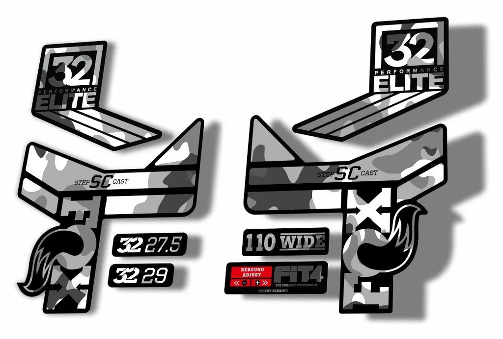 FOX 32 Step Cast SC EP  Fork Suspension Factory Decal Stickers Adhesive Camo 1