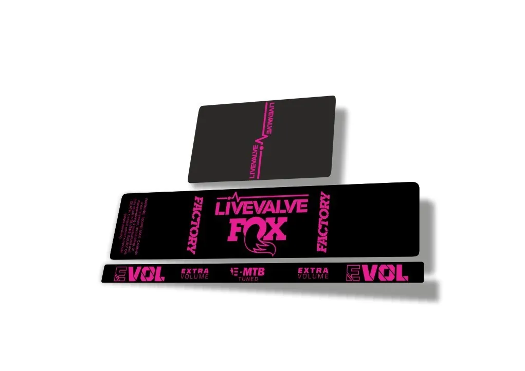 Fox 2022 Live Valve MTB Rear Shock Suspension Decal Lime Green Pink