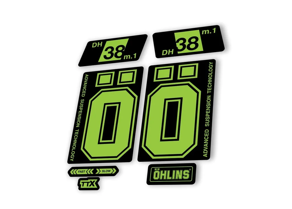 Ohlins DH38 M.1 2022 Fork Decal Mountain Bike Cycling Sticker Adhesive Green
