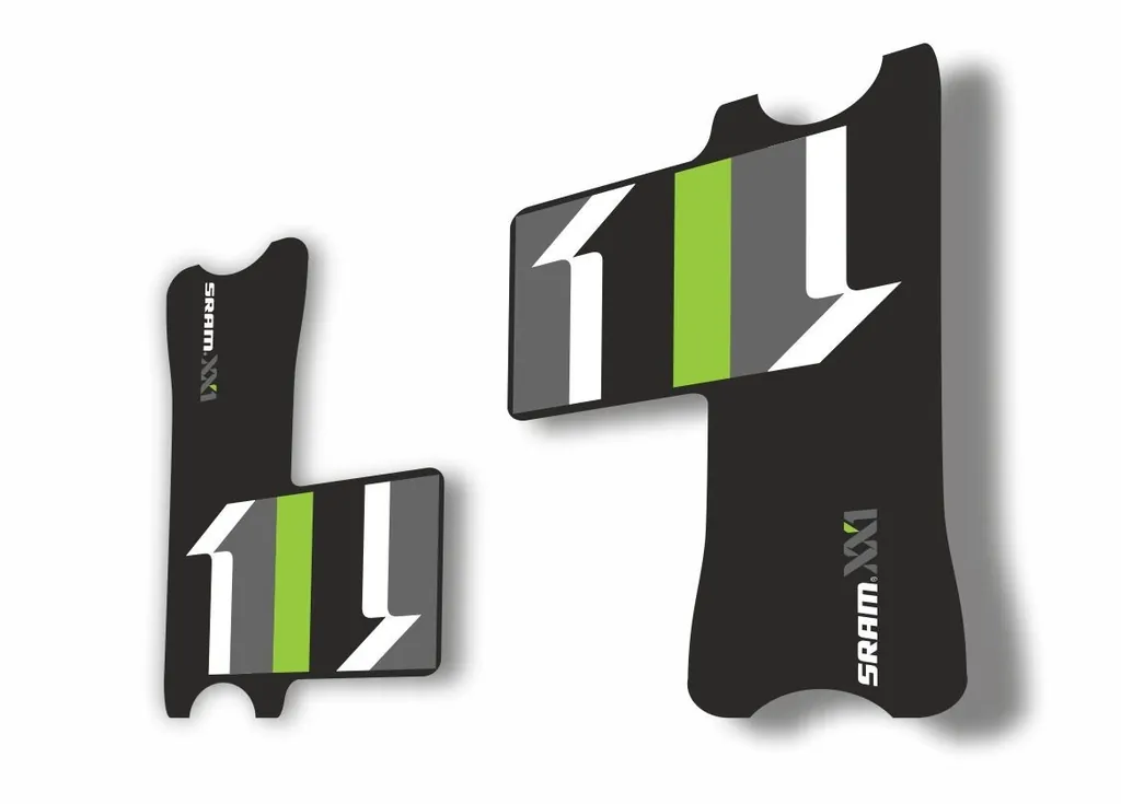 Crank Set Stickers Decals SRAM XX1 Mountain Bike Bicycle Adhesive 2Pc Green #1