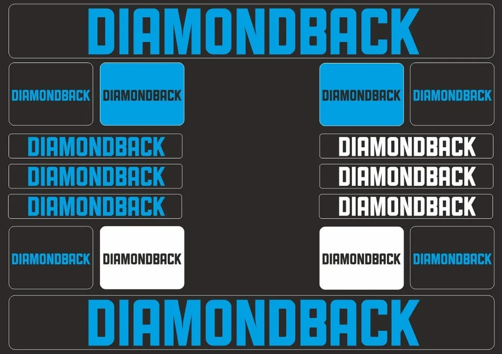 Bicycle Vinyl Frame Stickers – Compatible with DIAMONDBACK Bikes – Blue