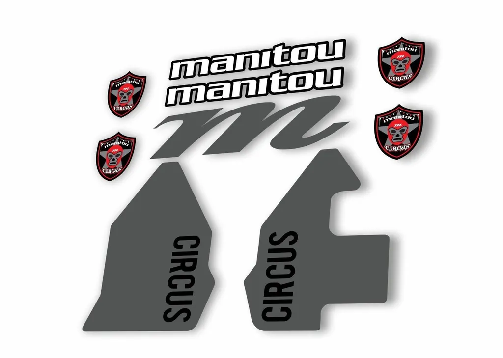 Manitou CIRCUS 2018 Fork Suspension Decal Kit Sticker Gray