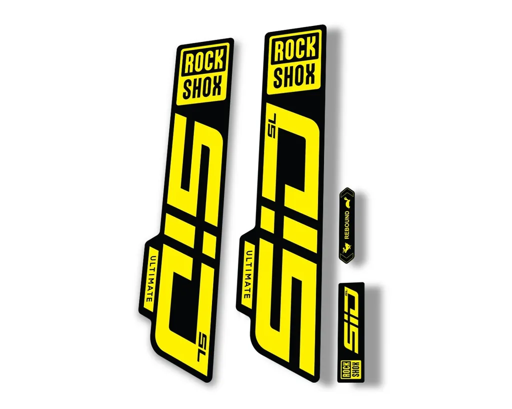 Rock Shox SID SL Ultimate 2021 Mountain Bike Cycling Decal Sticker Yellow