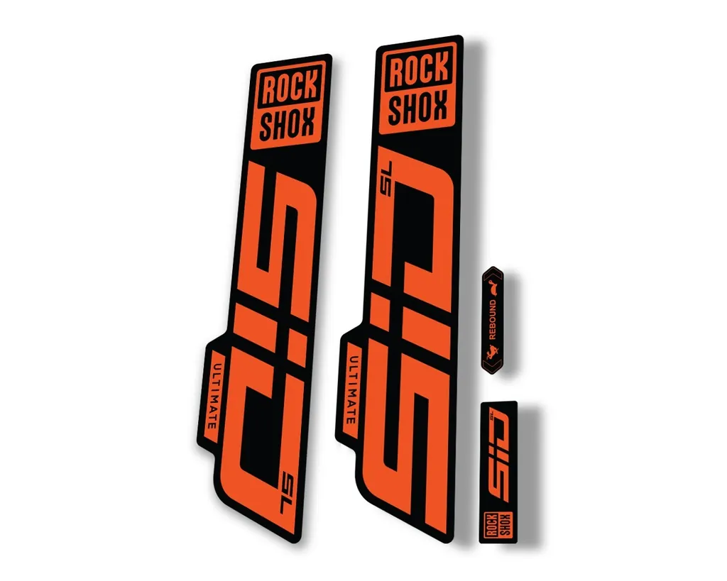 Rock Shox SID SL Ultimate 2021 Mountain Bike Cycling Decal Sticker Orange