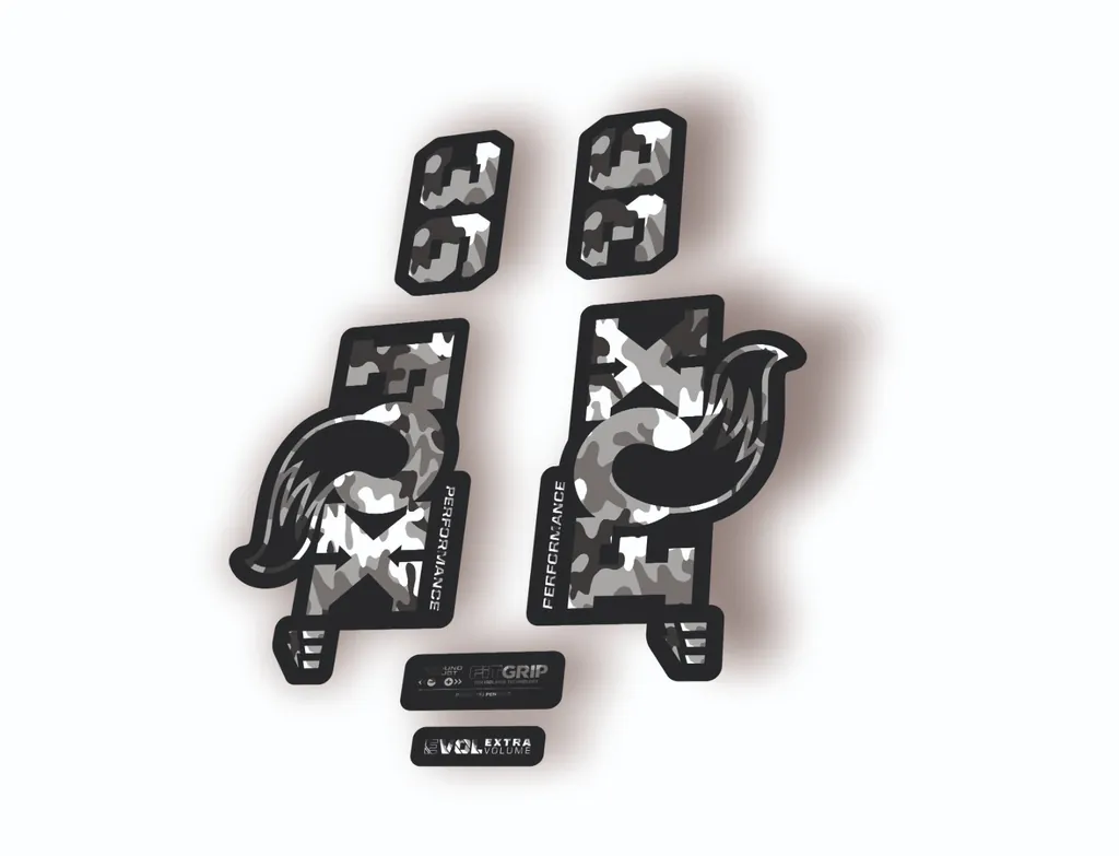 FOX 36 Performance E-Optimized 2026 Fork Factory Decal Sticker White Camo