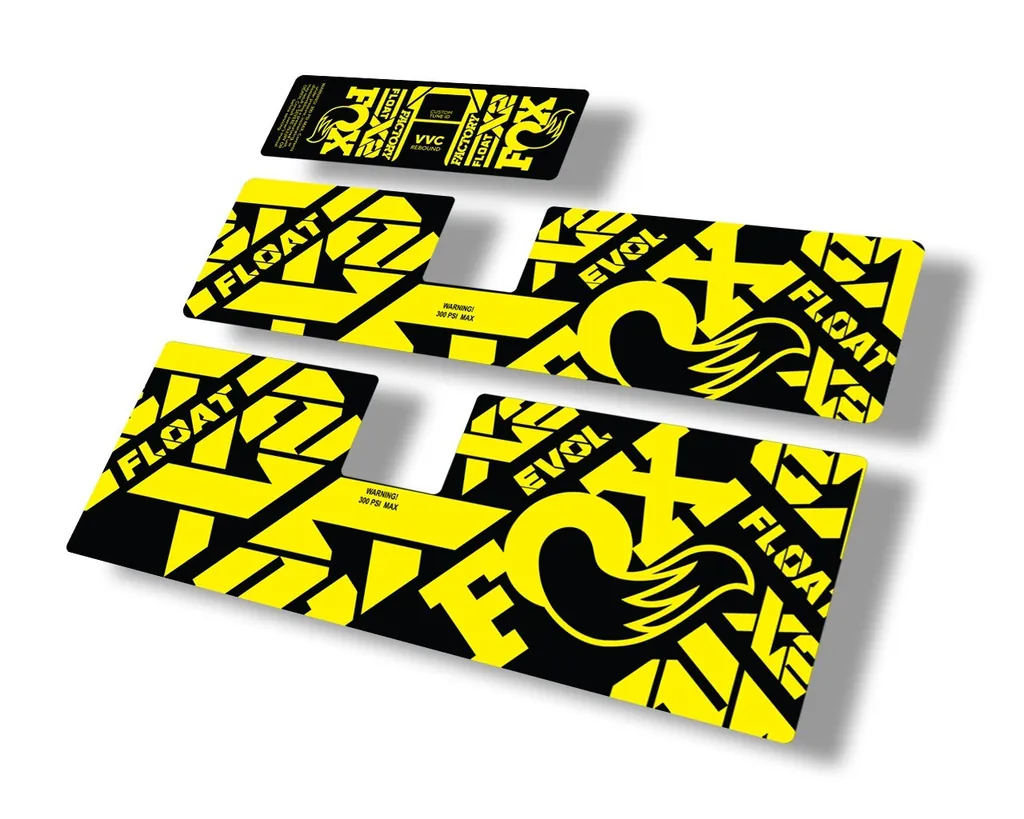 FOX Float X2 2021 Rear Shock Suspension Sticker Factory Decal Full Set Yellow
