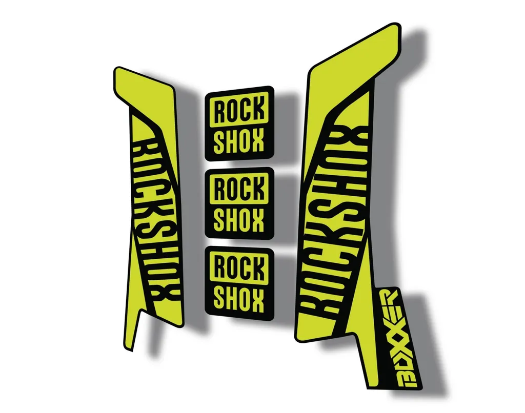 Rock Shox BOXXER 2017 Mountain Bike Cycling Decal Kit Sticker Lime Green