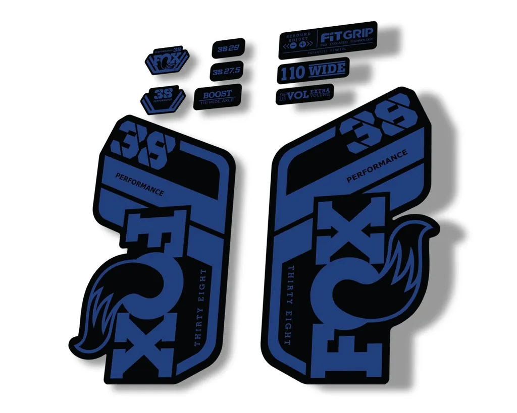 FOX 38 Performance 2021 Forks Suspension Factory Decal Sticker Dark Blue