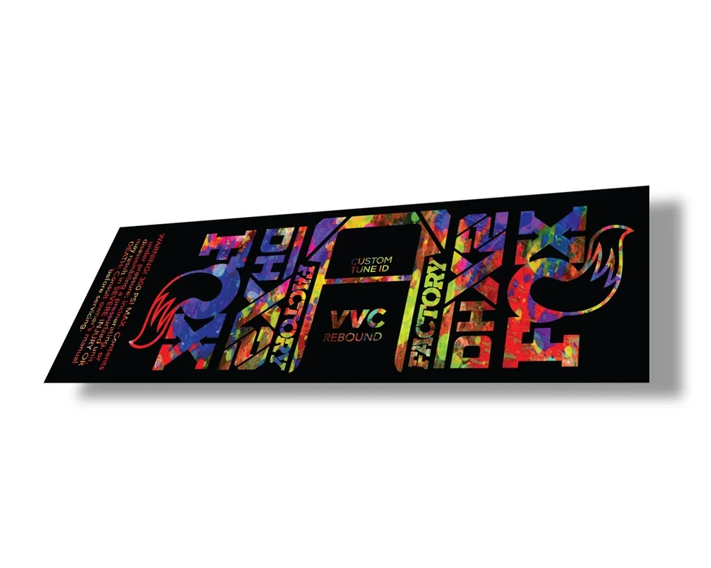 FOX Float DHX2 2021 Rear Shock Suspension Factory Sticker Decal Oil Slick