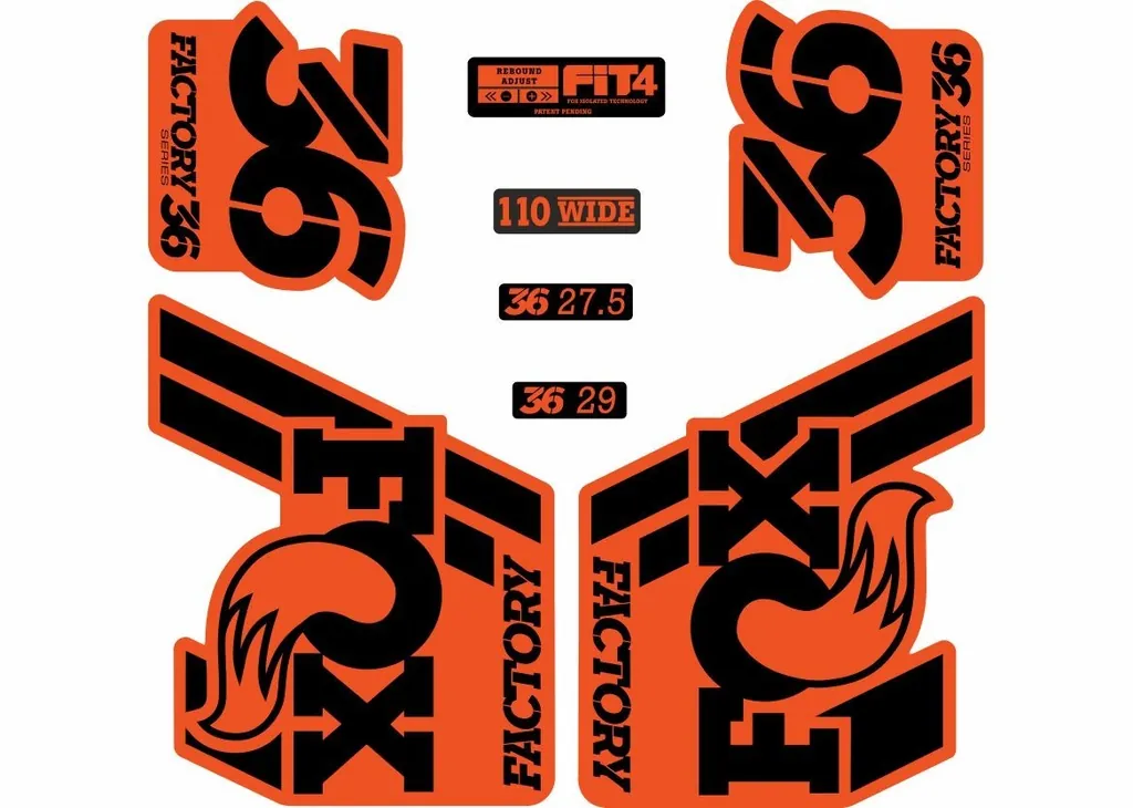 FOX 36 Float 2018-19 Forks Suspension Factory Decals Sticker Orange Black