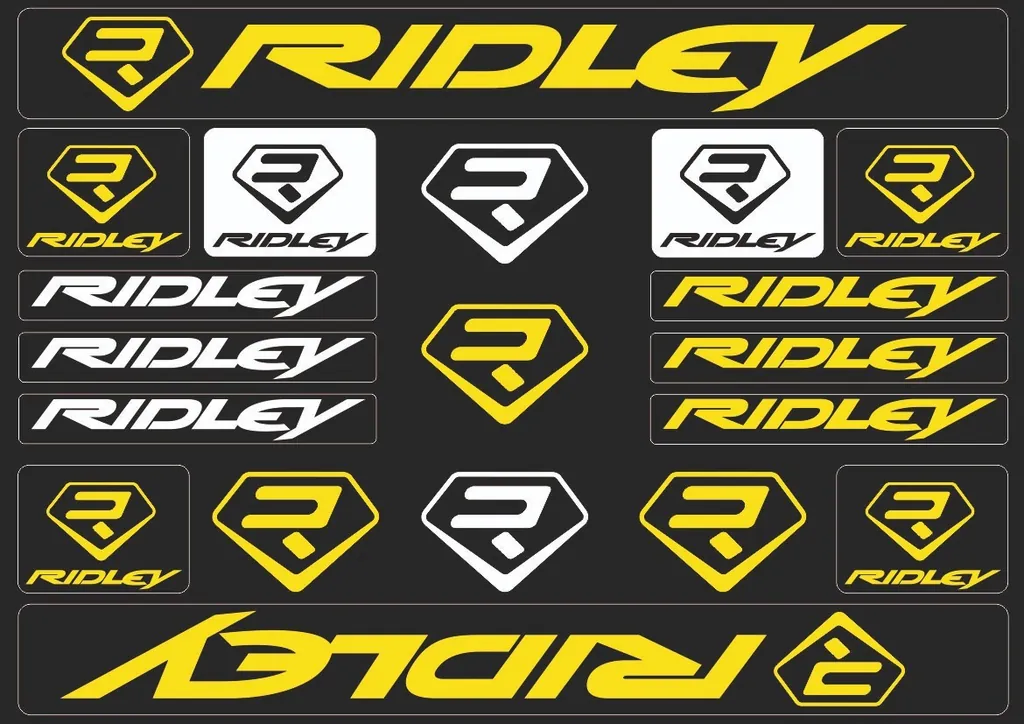 Bicycle Vinyl Stickers – Compatible with RIDLEY Bikes – Yellow