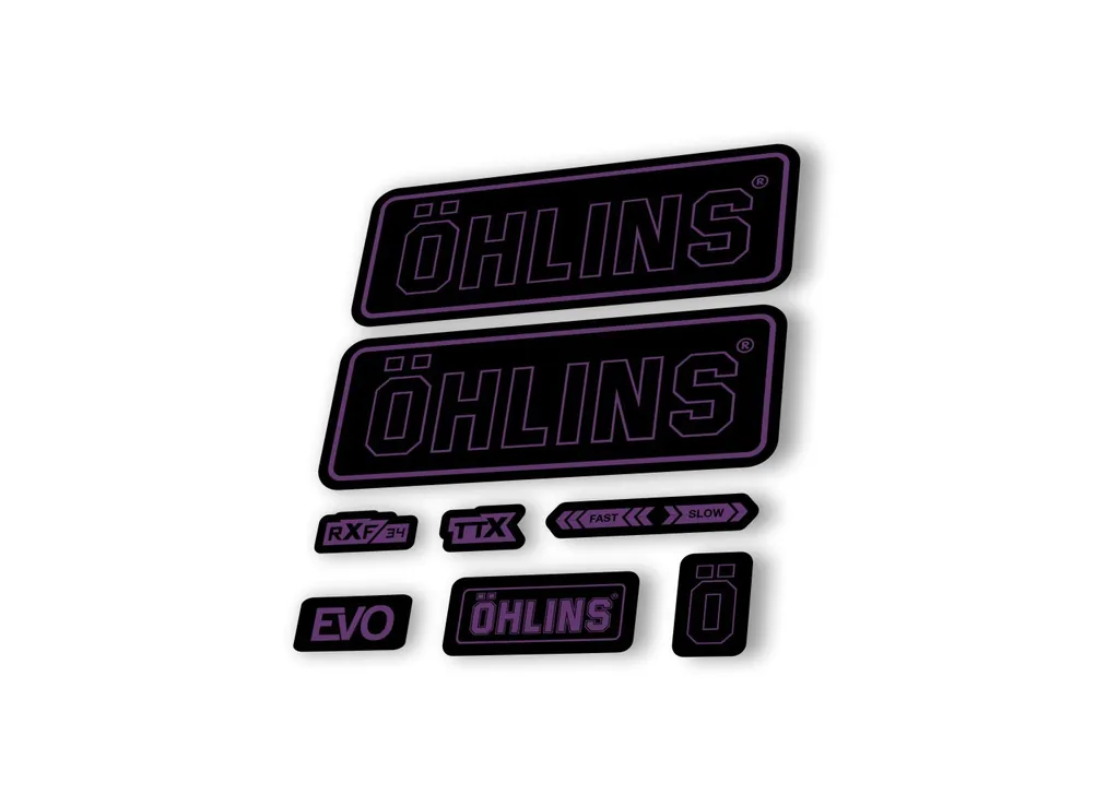 Ohlins RXF34 EVO 2018 Rear Shock Decal Mountain Bike Cycling Sticker Purple