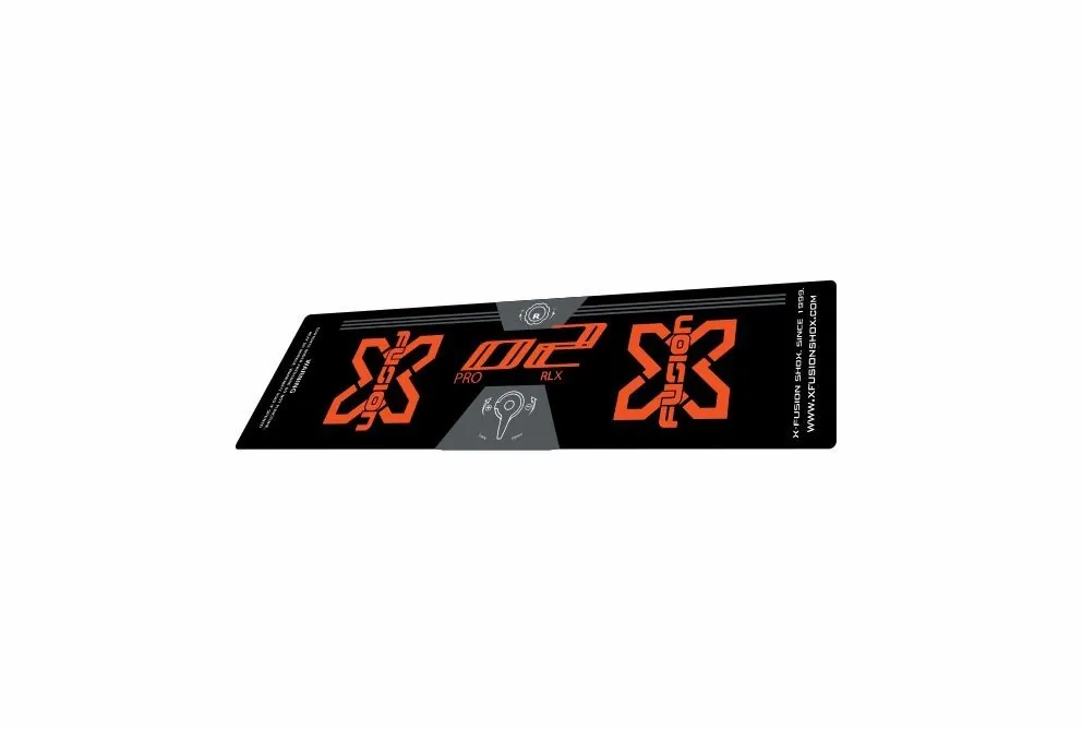 X Fusion 2018 O2 Pro RLX Rear Shock Suspension Sticker Factory Decal Orange