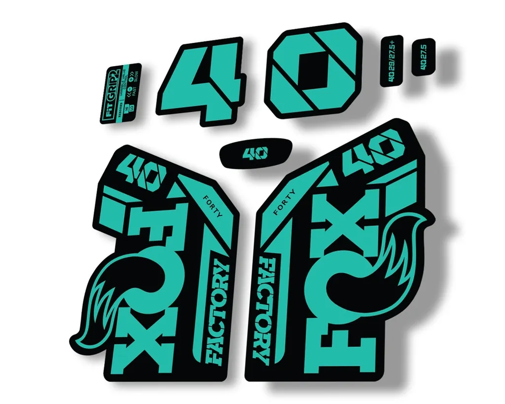 FOX 40 2021 Factory Forks Suspension Decals Sticker Set Adhesive Dolphin