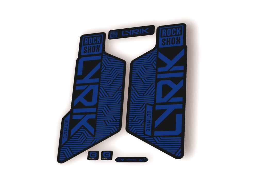 Rock Shox LYRIK ULTIMATE 2025 Flight Attendant Bike Cyclin Decal Sticker D. Blue