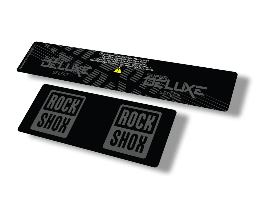 Rock Shox 2021 Super Deluxe Select Rear Shock Decal Sticker Adhesive Set Gray