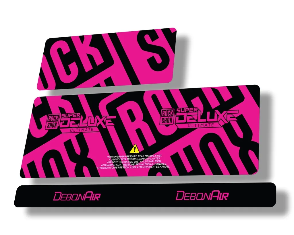 Rock Shox 2020 Super Deluxe Ultimate Rear Shock Decal Sticker Adhesive Pink