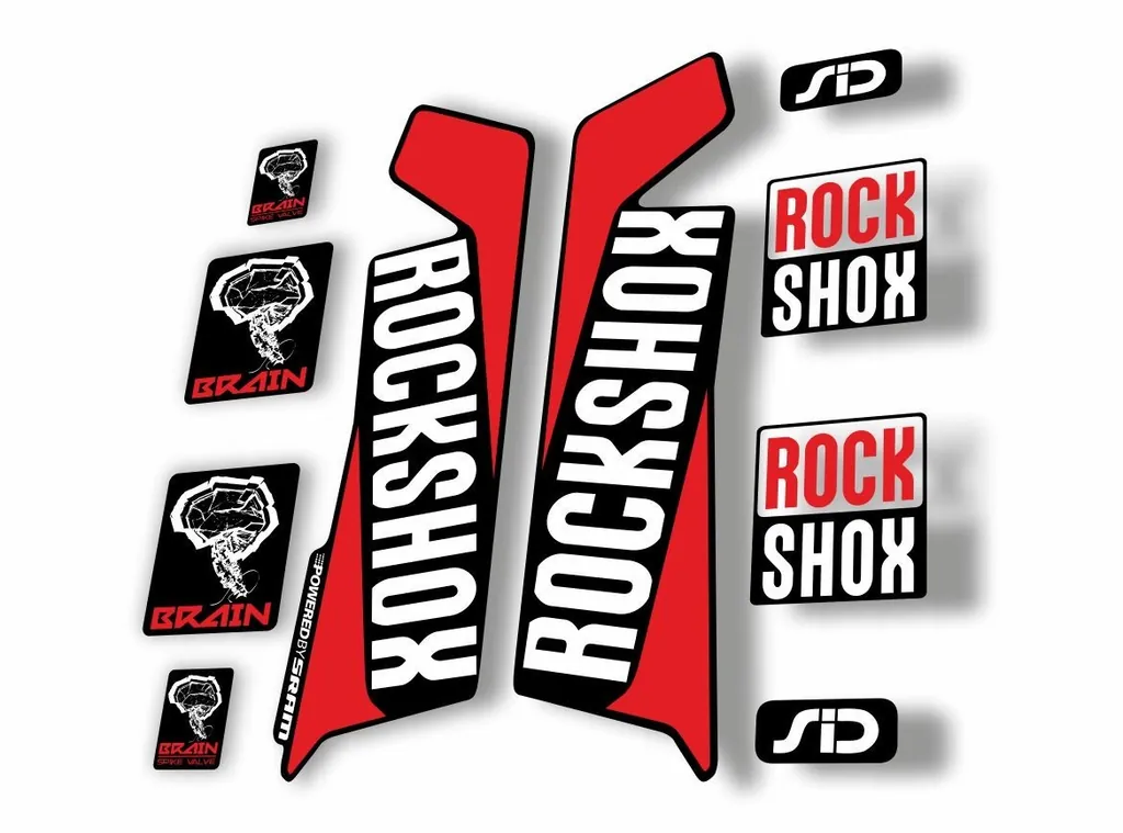 Rock Shox SID Brain 2016-17 Mountain Bike Cycling Decal Sticker Adhesive Red