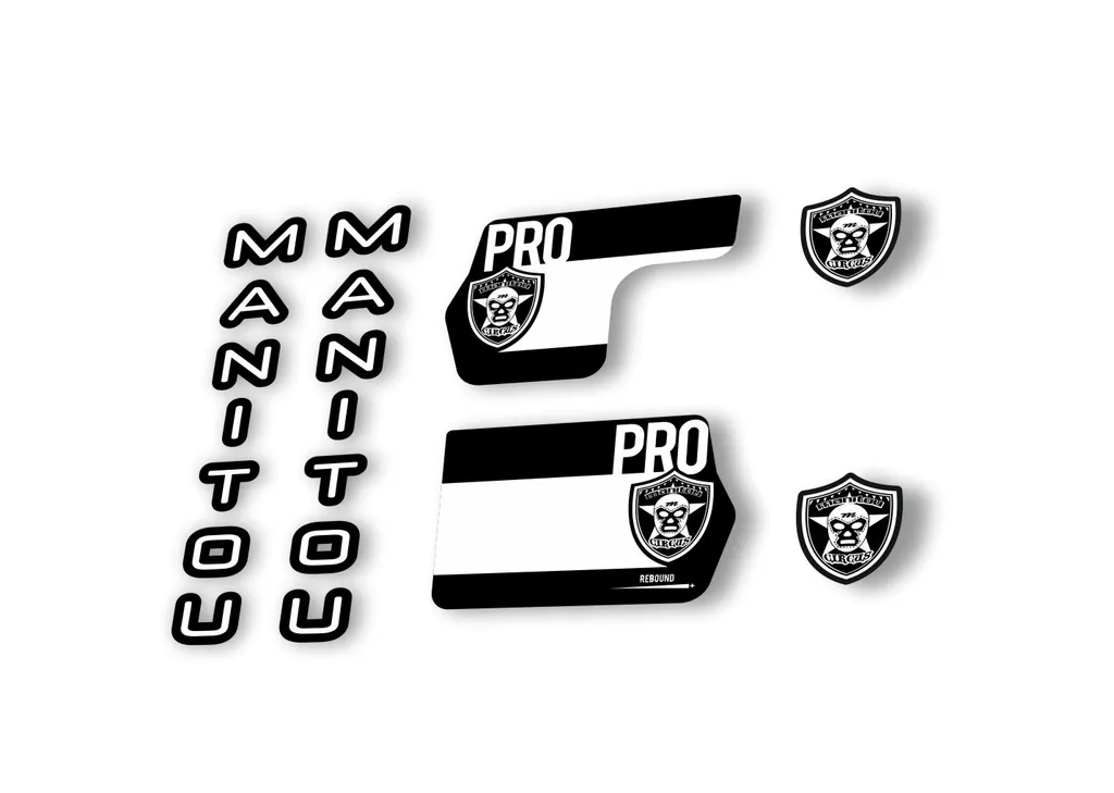 Manitou Circus Pro 2020 Fork Suspension Decal Kit Sticker Set White