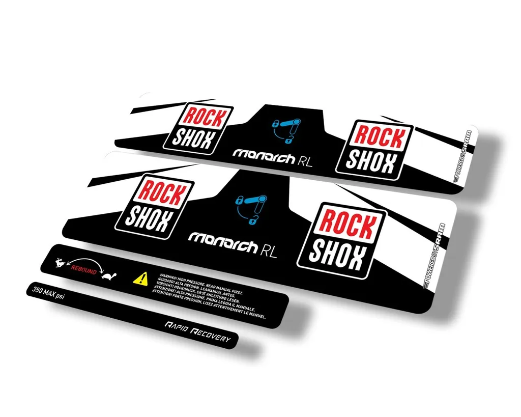 Rock Shox MONARCH RL 2016 Rear Shock Suspension Decal Sticker Adhesive White