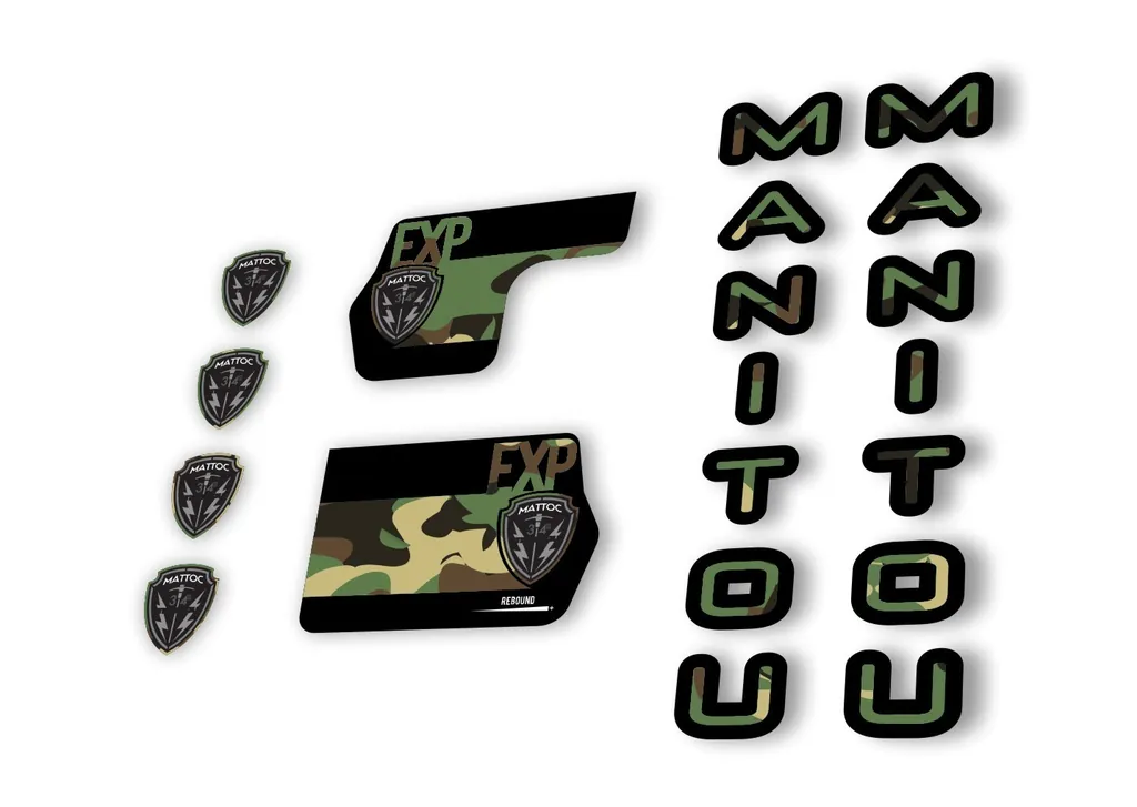 Manitou Mattoc Expert 2020 Fork Suspension Decal Kit Sticker Set Camo