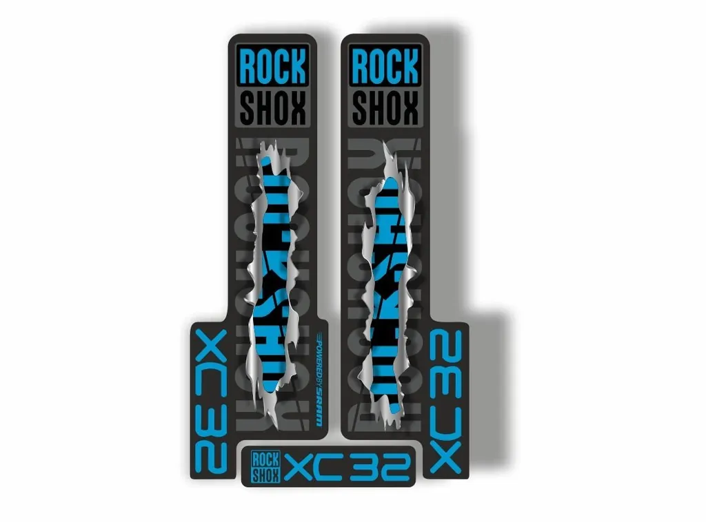 Rock Shox XC32 2018 Fork Decal Mountain Bike Cycling Sticker Adhesive Metal Torn