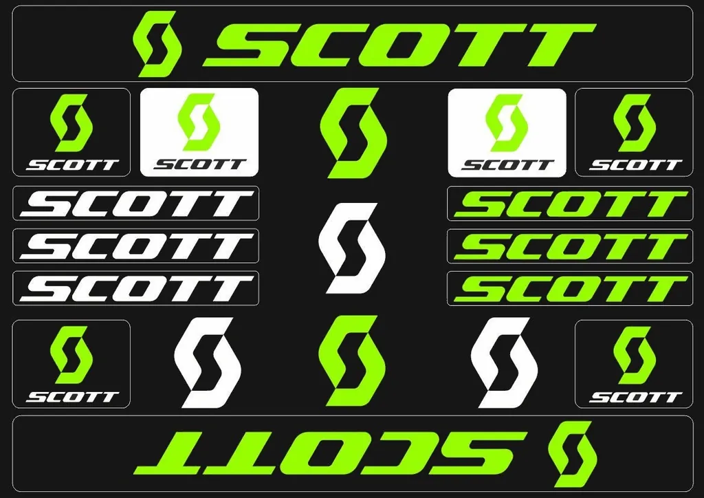 Bicycle Vinyl Stickers – Compatible with Scott Bikes – Green