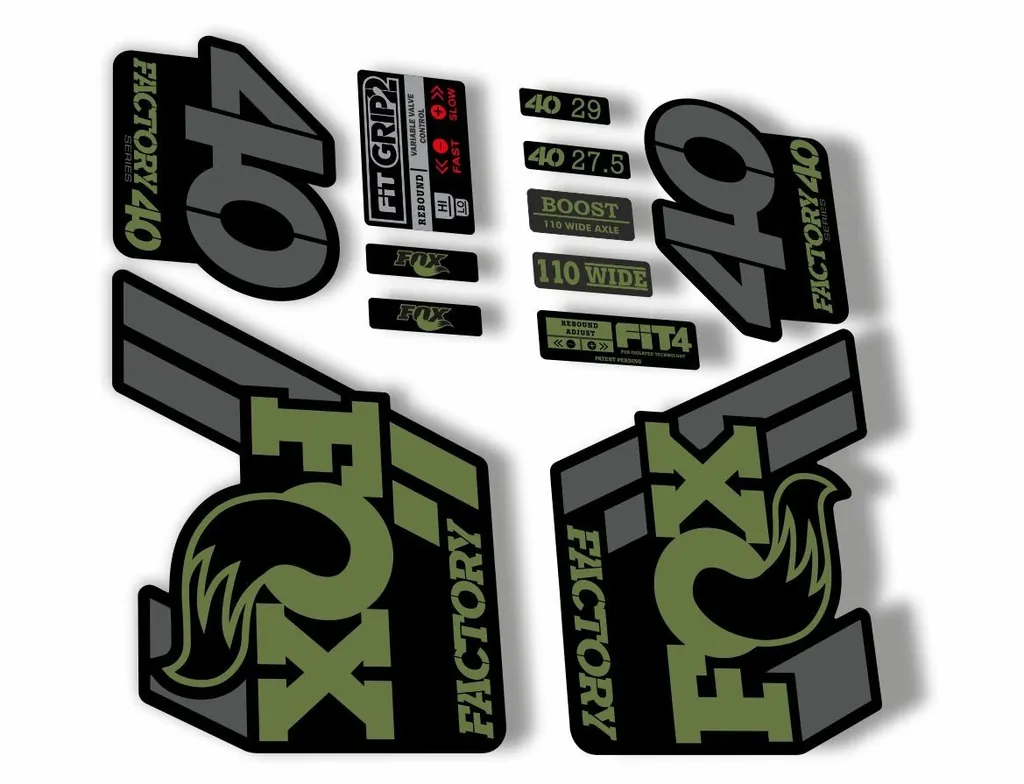 FOX 40 Float 2018-19 Forks Suspension Factory Decals Sticker Adhesive Olive Gray