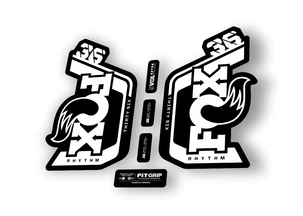 Fox 36 Rhythm 2024 Fork Suspension Factory Decal Sticker Adhesive White