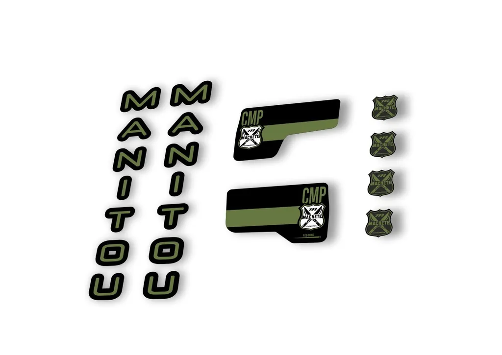 Manitou Machette Comp 2020 Fork Suspension Decal Kit Sticker Set Olive