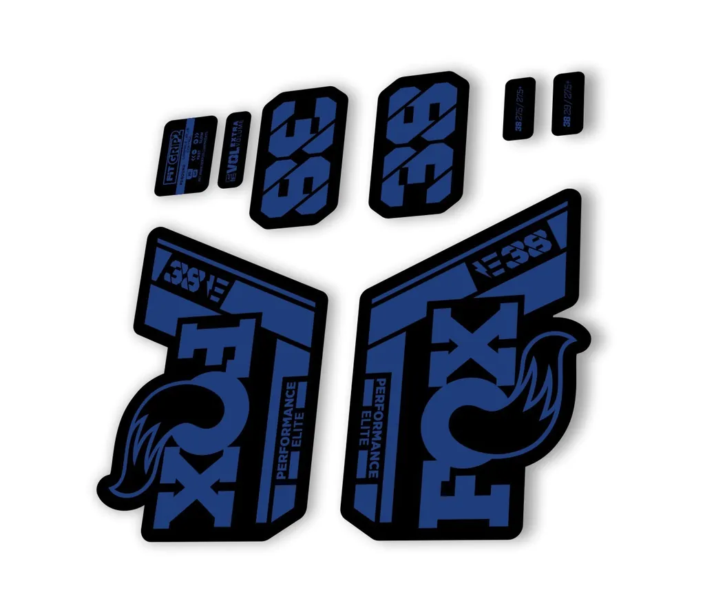 FOX 38 P. Elite E Bike 2021 Forks Suspension Factory Decal Sticker Dark Blue
