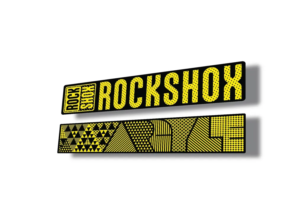 Rock Shox ARGYLE 2017 Fork Decal Mountain Bike Cycling Sticker Yellow