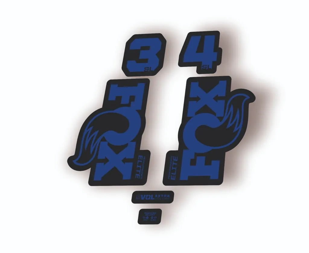 FOX 34 SL Elite Performance 2026 Fork Factory Decal Sticker Adhesive Dark Blue
