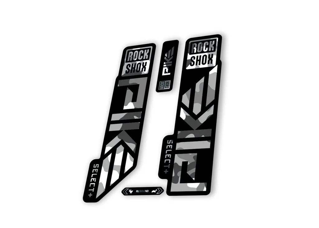 Rock Shox PIKE SELECT + Plus 2023 Mountain Bike Cycling Decal Sticker White Camo