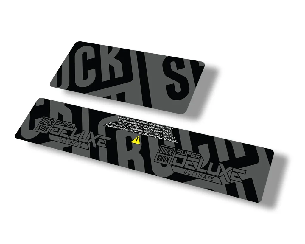 Rock Shox 2021 Super Deluxe Ultimate Rear Shock Decal Sticker Set Gray