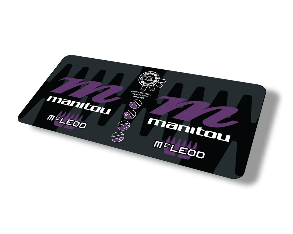 Manitou Mcleod 2015 Rear Shock Suspension Factory Sticker Decal Purple