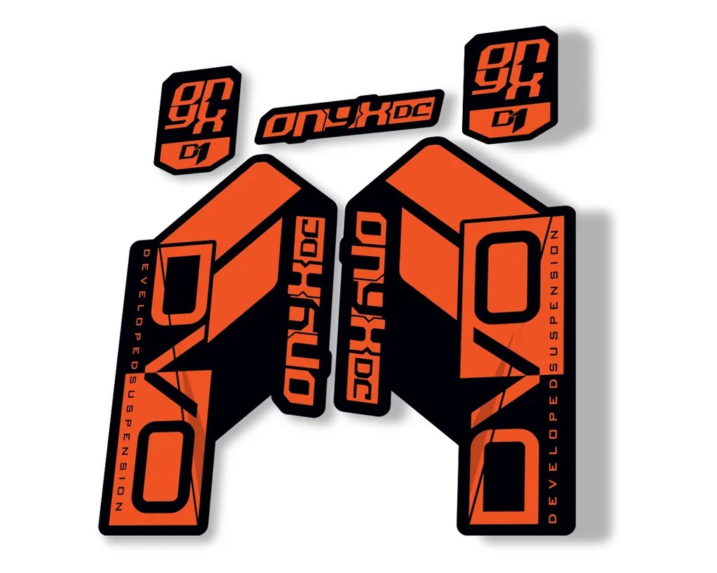 DVO Onyx DC D1 2019 Fork Suspension Sticker Factory Decal Adhesive Orange