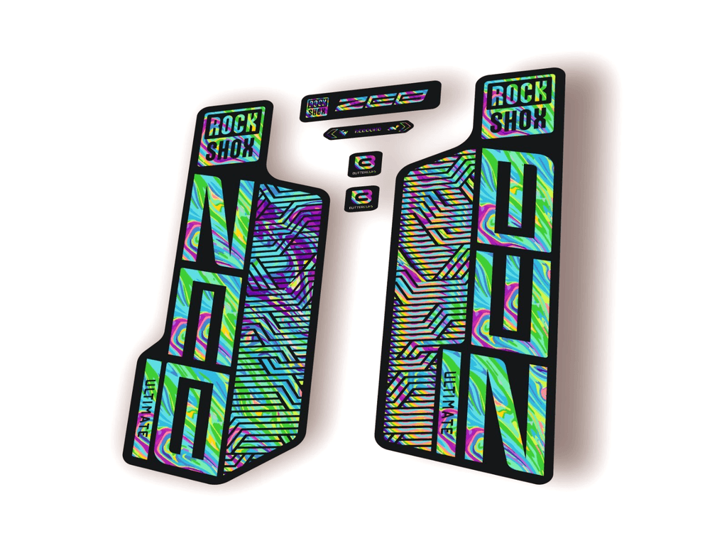Rock Shox ZEB ULTIMATE 2024 Flight Attendant Bike Decal Sticker Oil Slick 1