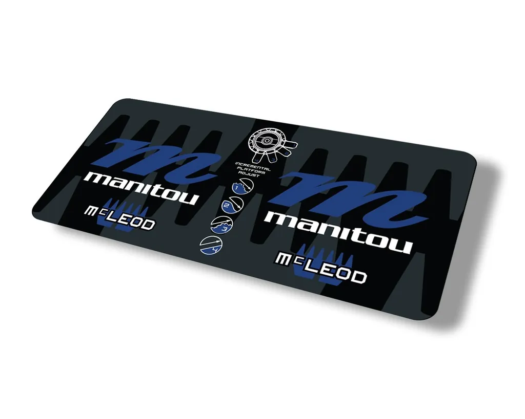 Manitou Mcleod 2015 Rear Shock Suspension Factory Sticker Decal Dark Blue